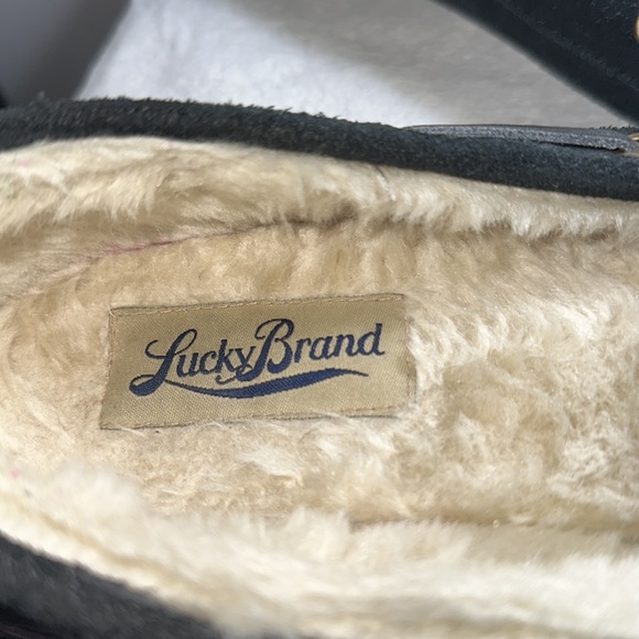 Lucky Brand Black Moccasin LP-Abrelle3. Size 9B, Front Leather Bow Clean. NonSm. - Picture 7 of 8